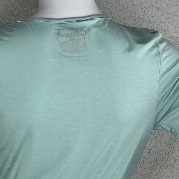 Faceplant Dreams Size S/M Robe Bamboo Aqua Pockets Summer Cool - Picture 8 of 8